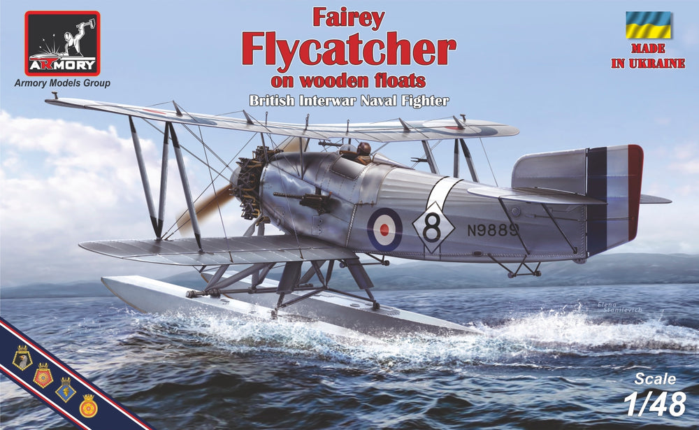 Armory 48003 Fairey Flycatcher Floatplane Wooden Floats 1:48