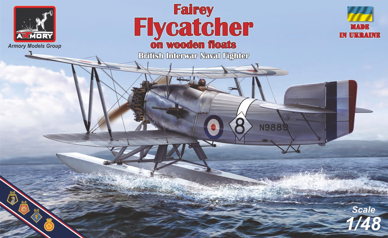 Armory 48003 Fairey Flycatcher Floatplane Wooden Floats 1:48