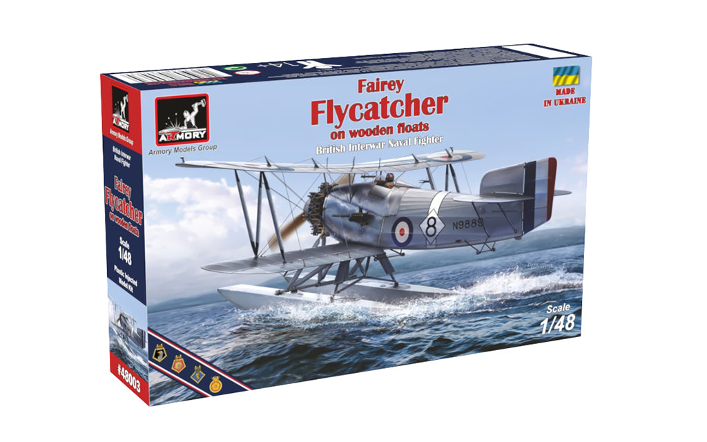 Armory 48003 Fairey Flycatcher Floatplane Wooden Floats 1:48