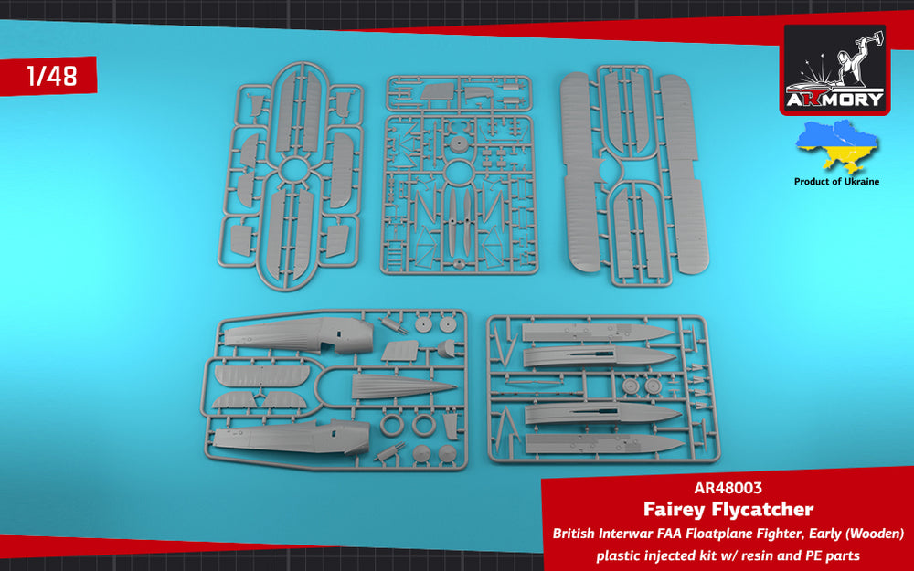 Armory 48003 Fairey Flycatcher Floatplane Wooden Floats 1:48