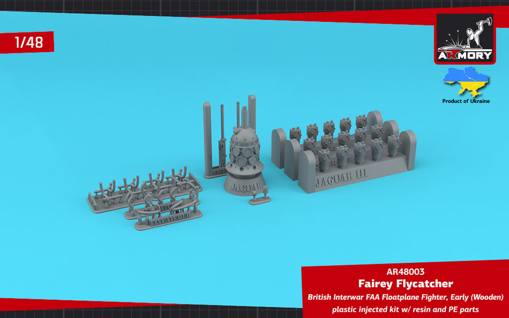 Armory 48003 Fairey Flycatcher Floatplane Wooden Floats 1:48