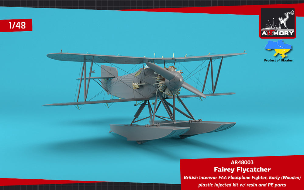 Armory 48003 Fairey Flycatcher Floatplane Wooden Floats 1:48