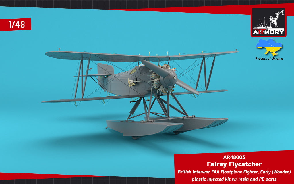 Armory 48003 Fairey Flycatcher Floatplane Wooden Floats 1:48