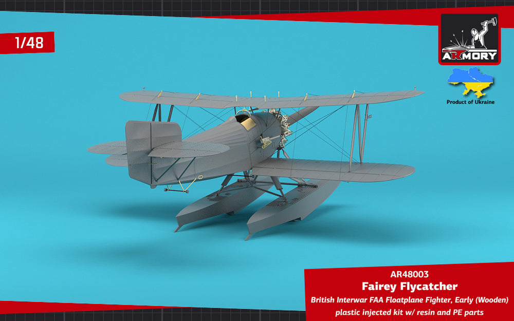 Armory 48003 Fairey Flycatcher Floatplane Wooden Floats 1:48