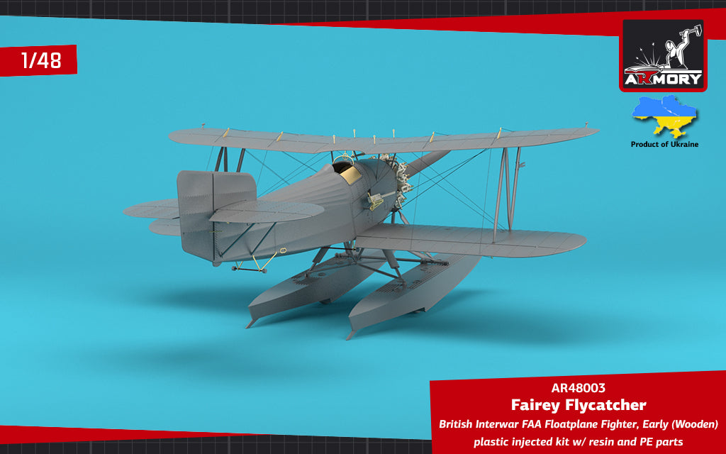 Armory 48003 Fairey Flycatcher Floatplane Wooden Floats 1:48