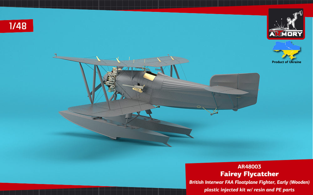 Armory 48003 Fairey Flycatcher Floatplane Wooden Floats 1:48