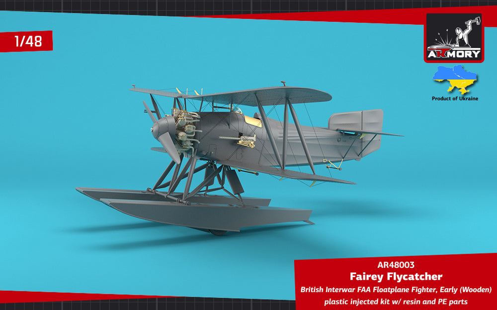 Armory 48003 Fairey Flycatcher Floatplane Wooden Floats 1:48