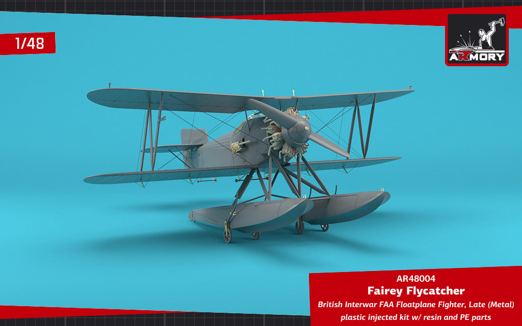 Armory 48004 Fairey Flycatcher Floatplane Metal Floats 1:48
