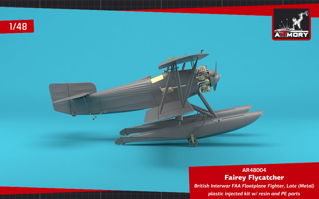 Armory 48004 Fairey Flycatcher Floatplane Metal Floats 1:48