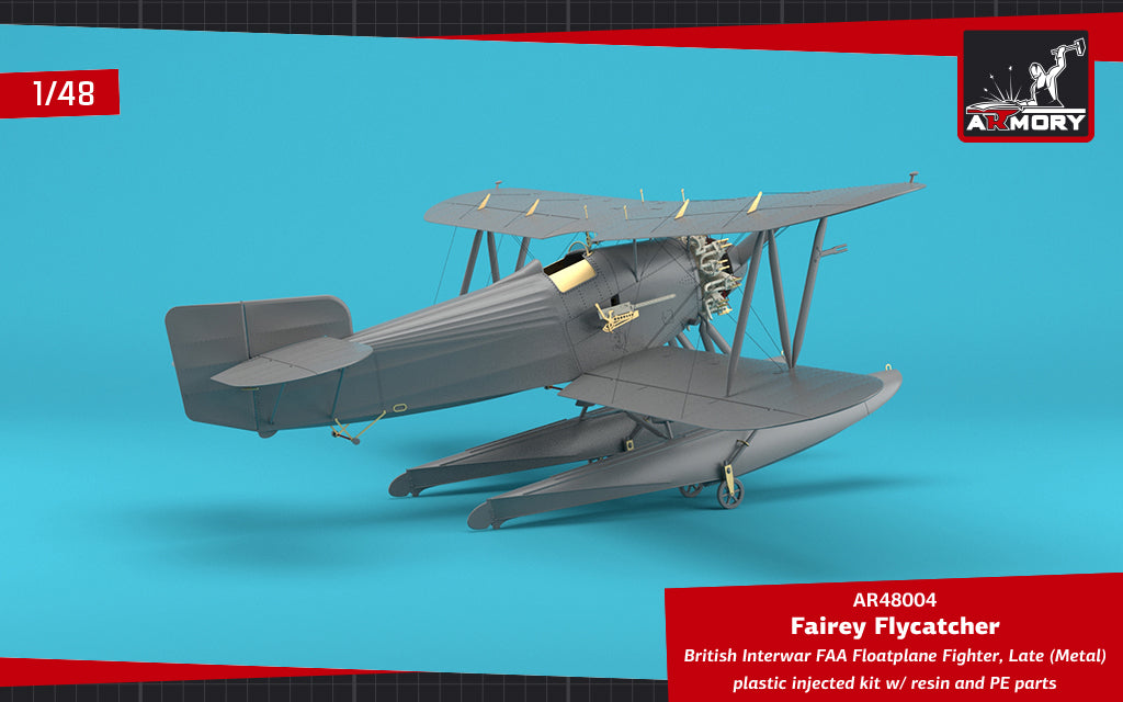 Armory 48004 Fairey Flycatcher Floatplane Metal Floats 1:48