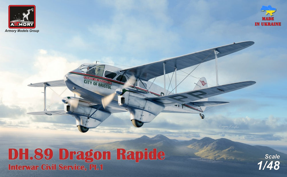 Armory AR48005 1:48 de Havilland DH.89A Dragon Rapide Railway Air Services