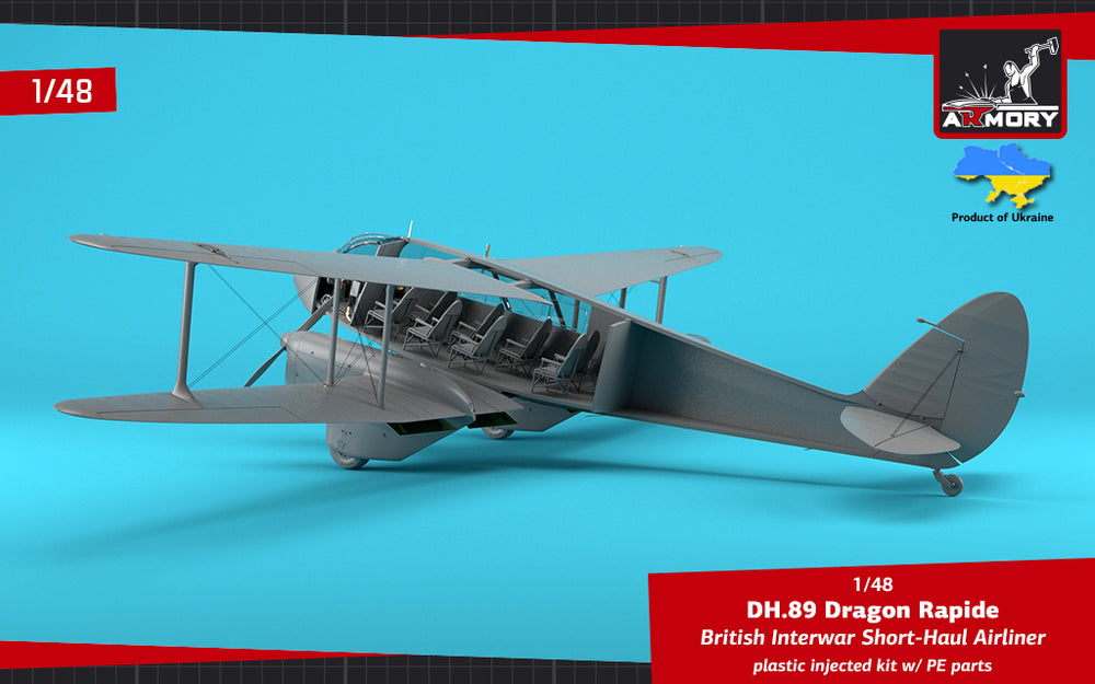 Armory AR48005 1:48 de Havilland DH.89A Dragon Rapide Railway Air Services