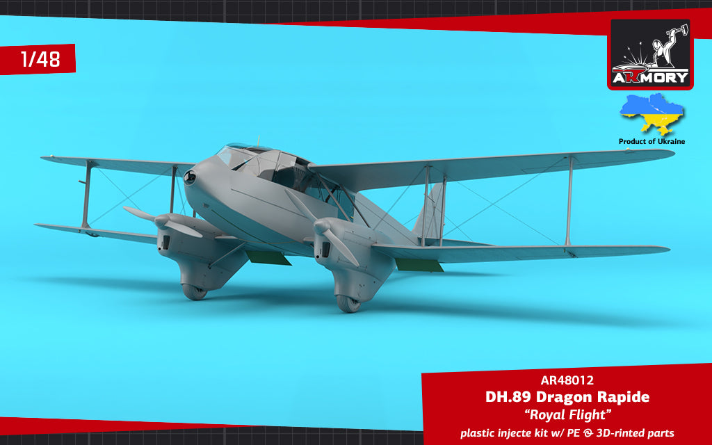 Armory 48012 DH.89 Dragon Rapide Royal Flight Airliner 1:48