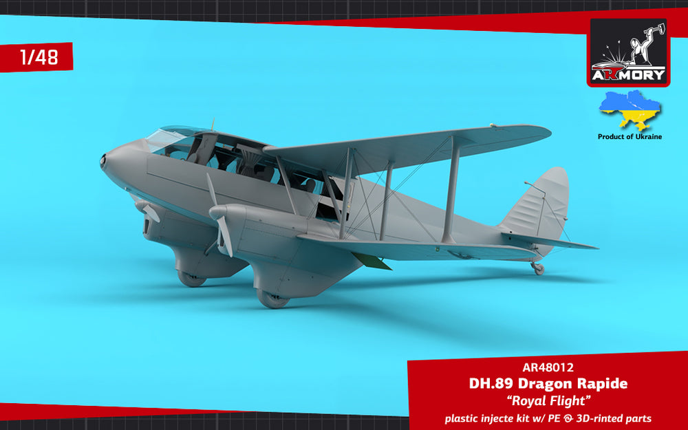 Armory 48012 DH.89 Dragon Rapide Royal Flight Airliner 1:48