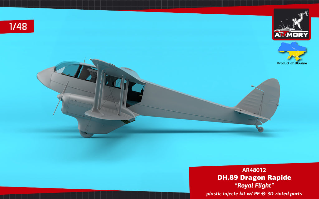 Armory 48012 DH.89 Dragon Rapide Royal Flight Airliner 1:48