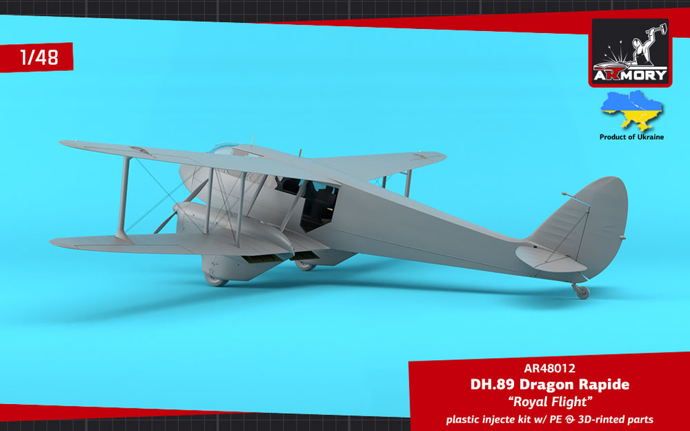 Armory 48012 DH.89 Dragon Rapide Royal Flight Airliner 1:48