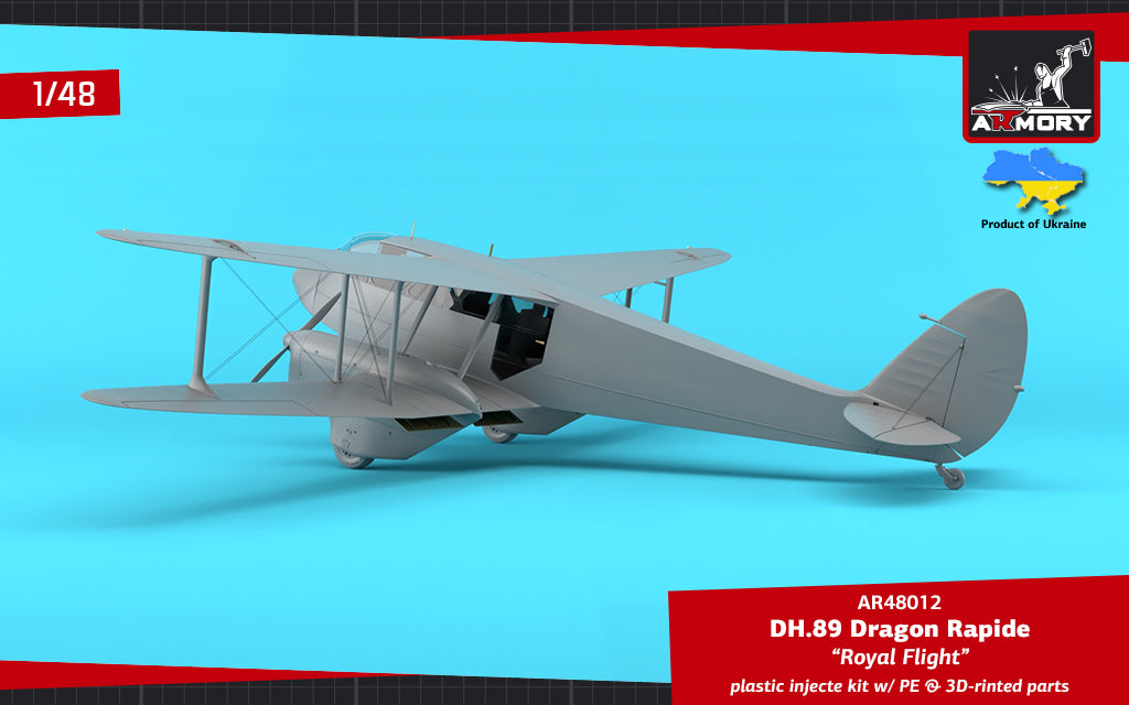 Armory 48012 DH.89 Dragon Rapide Royal Flight Airliner 1:48
