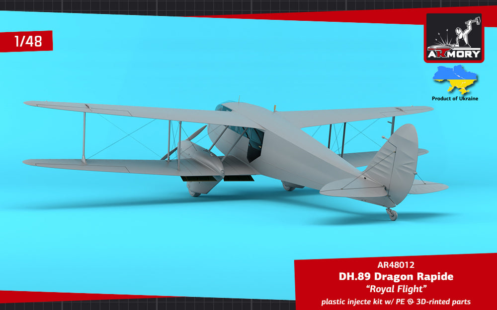 Armory 48012 DH.89 Dragon Rapide Royal Flight Airliner 1:48
