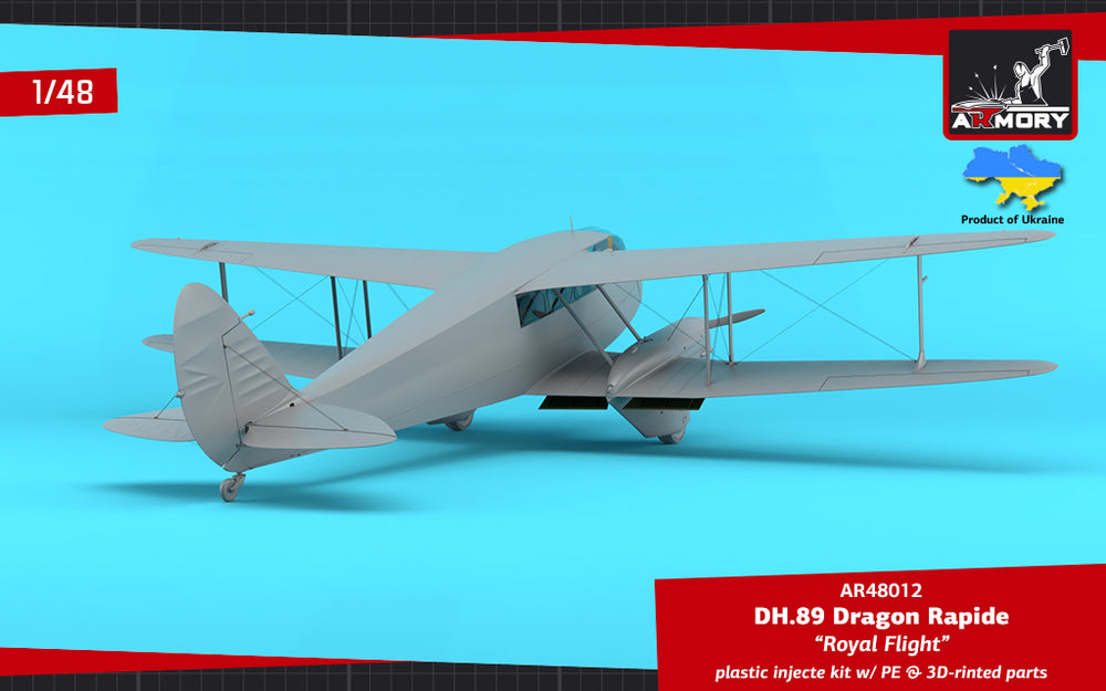 Armory 48012 DH.89 Dragon Rapide Royal Flight Airliner 1:48