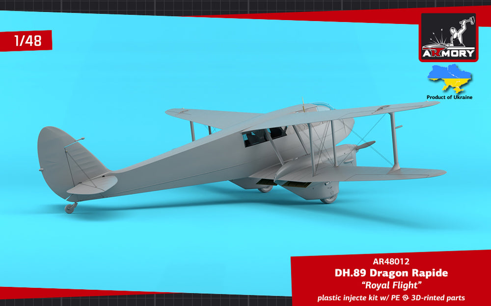 Armory 48012 DH.89 Dragon Rapide Royal Flight Airliner 1:48