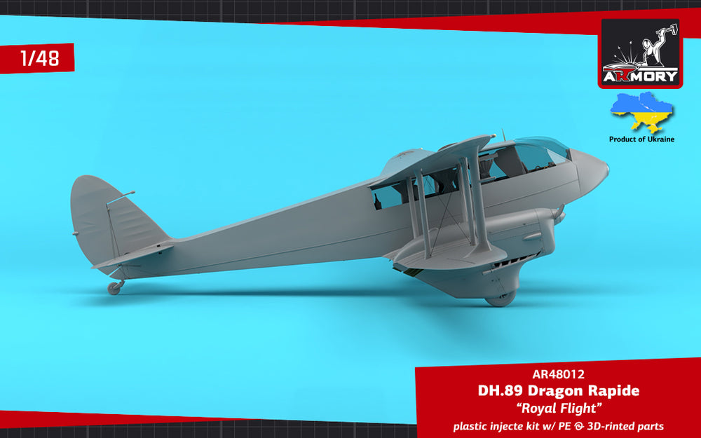 Armory 48012 DH.89 Dragon Rapide Royal Flight Airliner 1:48