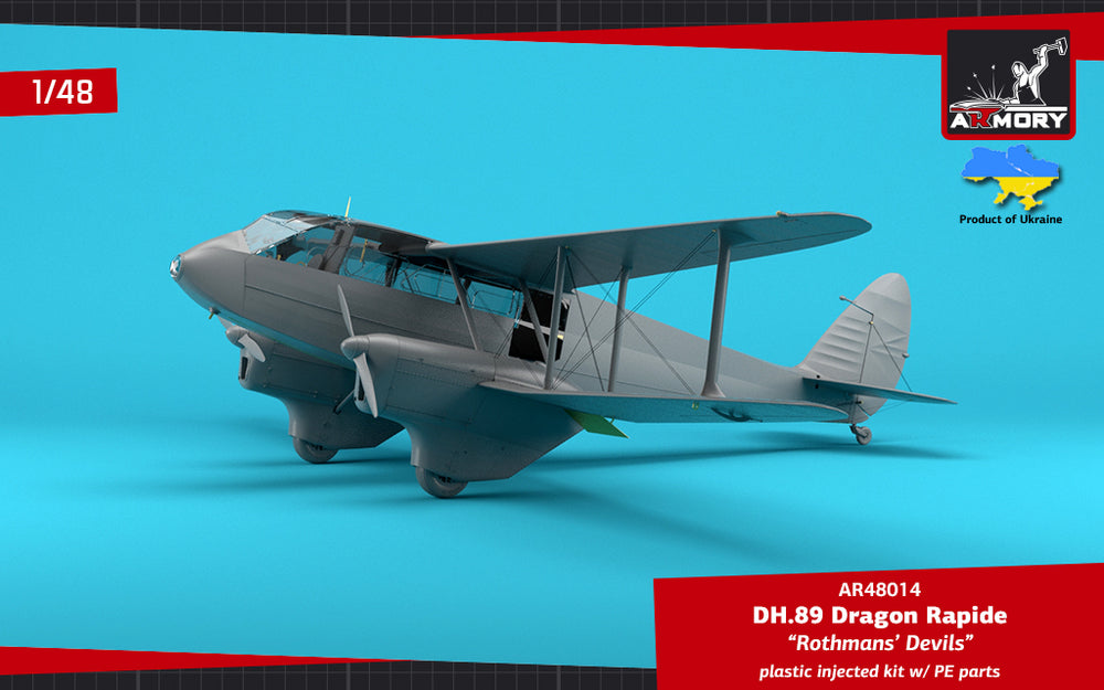 Armory 48014 DH.89 Dragon Rapide Rothmans' Devils Livery 1:48