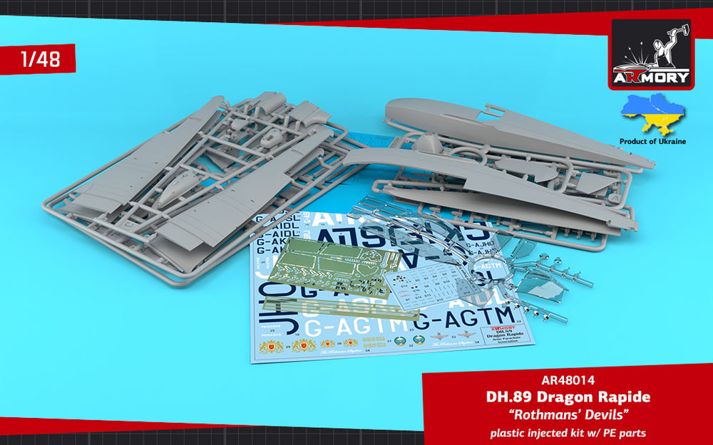 Armory 48014 DH.89 Dragon Rapide Rothmans' Devils Livery 1:48