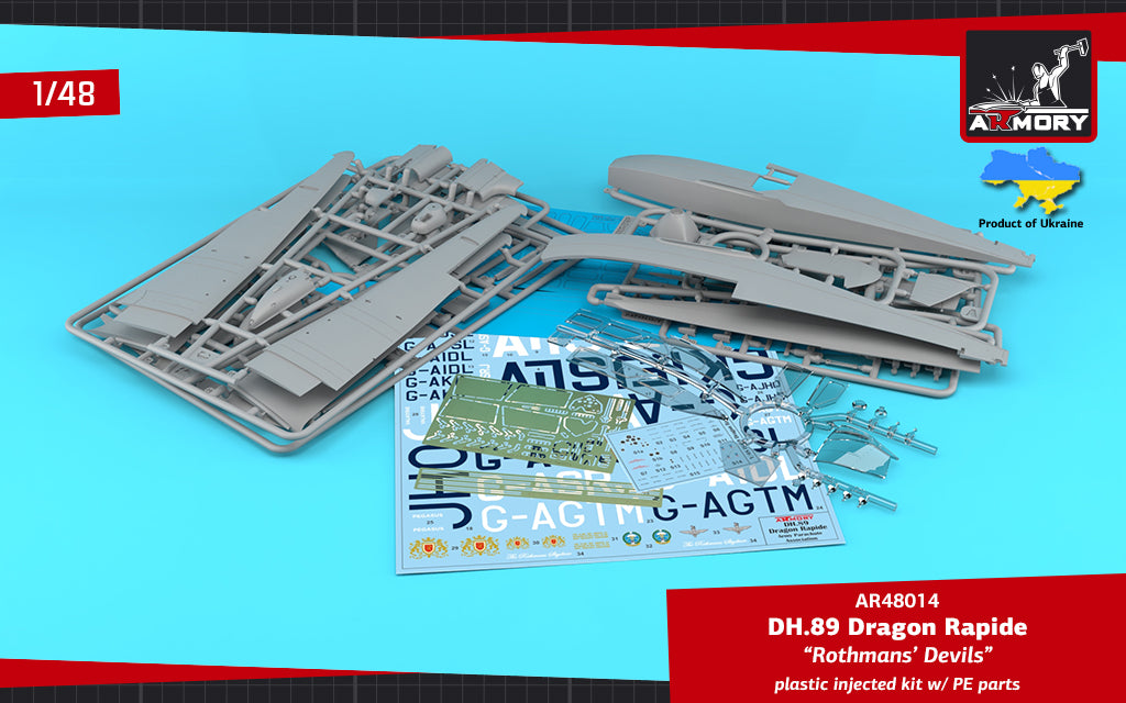 Armory 48014 DH.89 Dragon Rapide Rothmans' Devils Livery 1:48