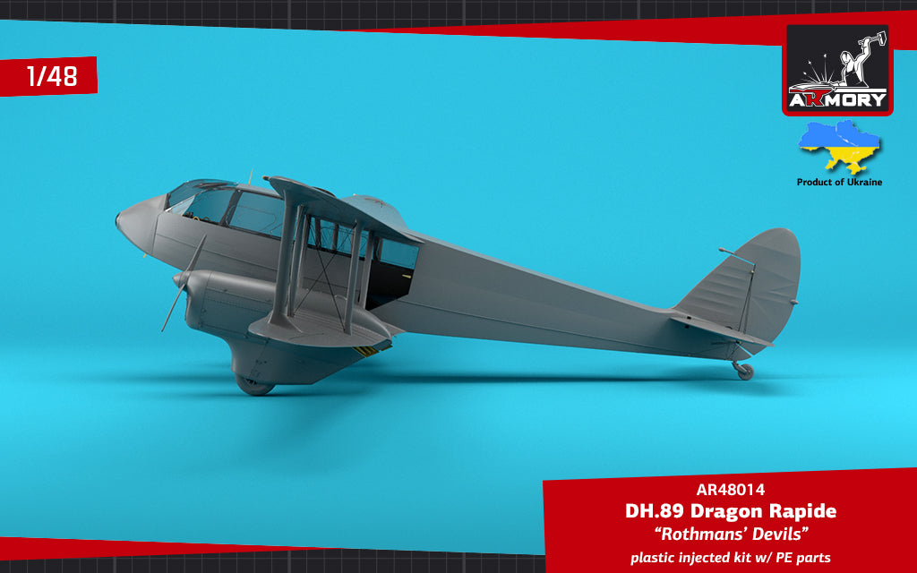 Armory 48014 DH.89 Dragon Rapide Rothmans' Devils Livery 1:48