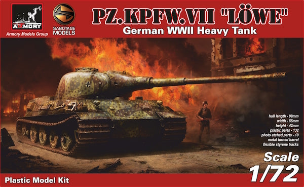 Armory AR72201 1:72 Pz.VII Lowe German WWII heavy prototype tank