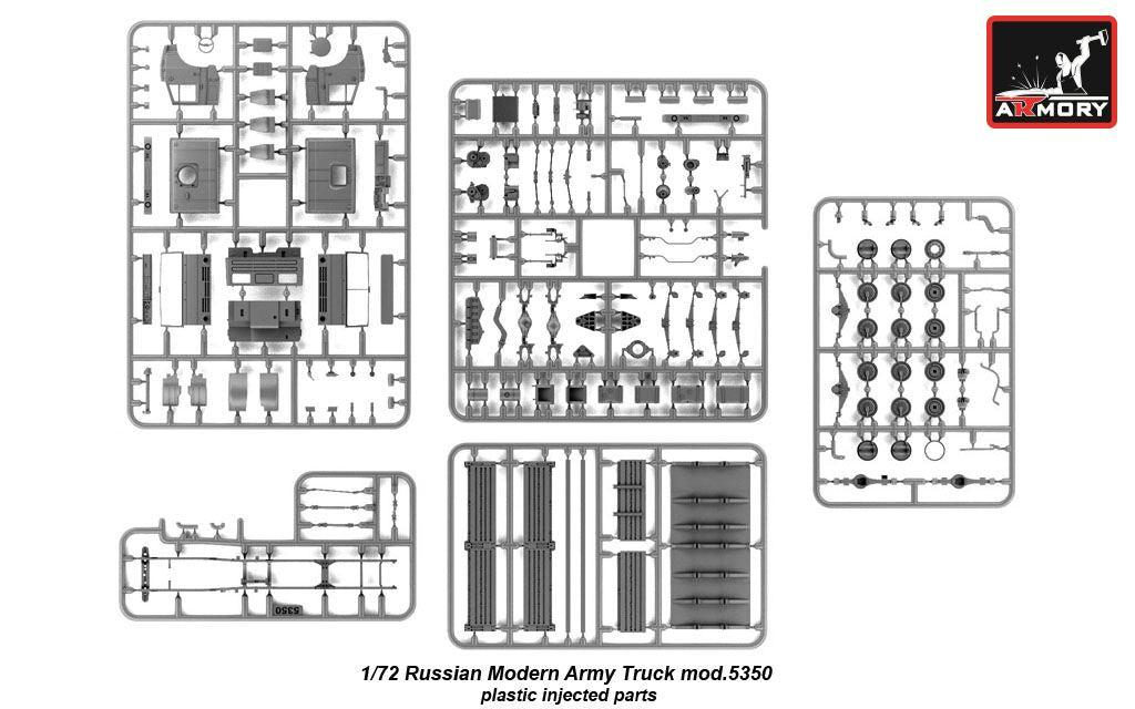 Armory AR72407 1:72 Russian 6x6 Military Cargo Truck mod.5350