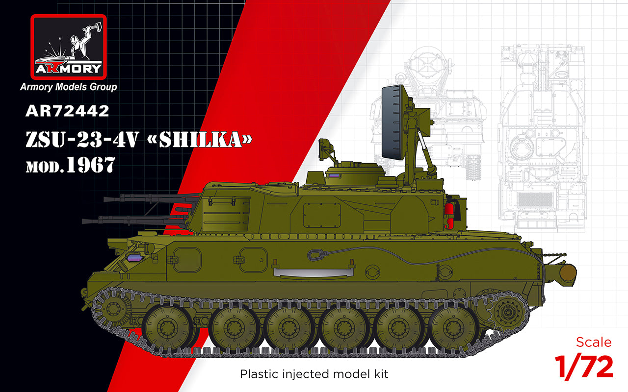 Armory AR72442 1:72 ZSU-23-4V "Shilka" mod.1967, Soviet AA SPG