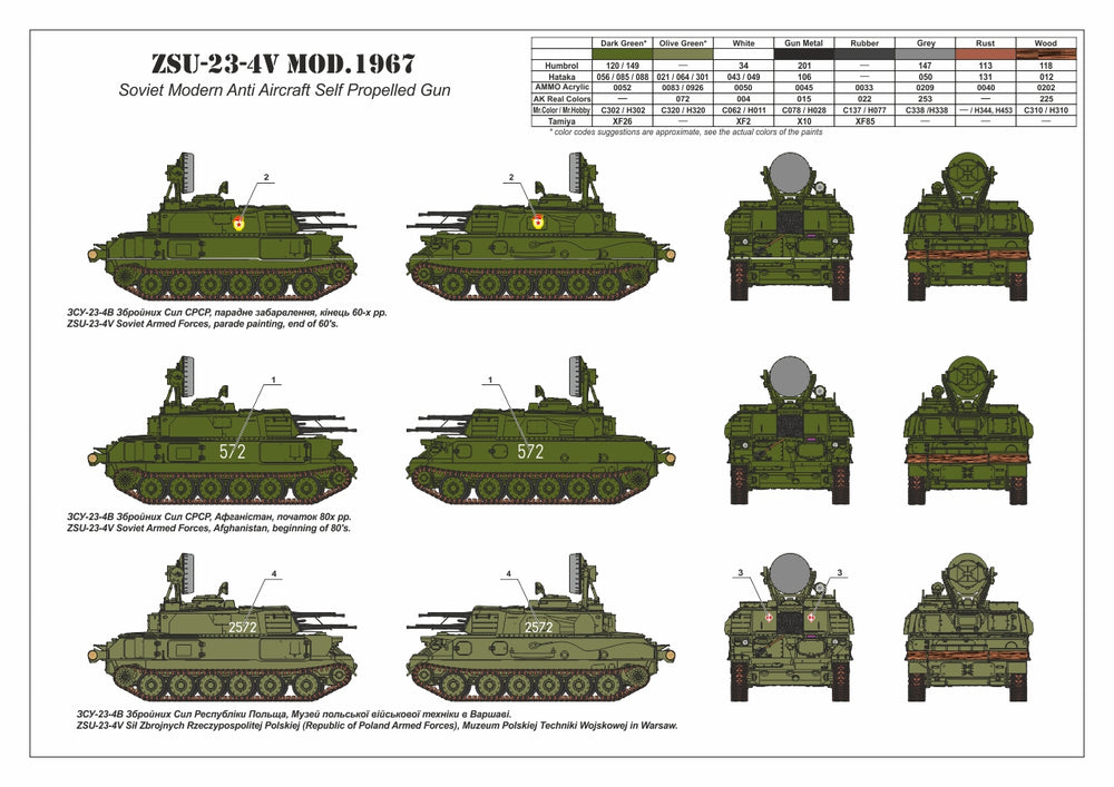 Armory AR72442 1:72 ZSU-23-4V "Shilka" mod.1967, Soviet AA SPG