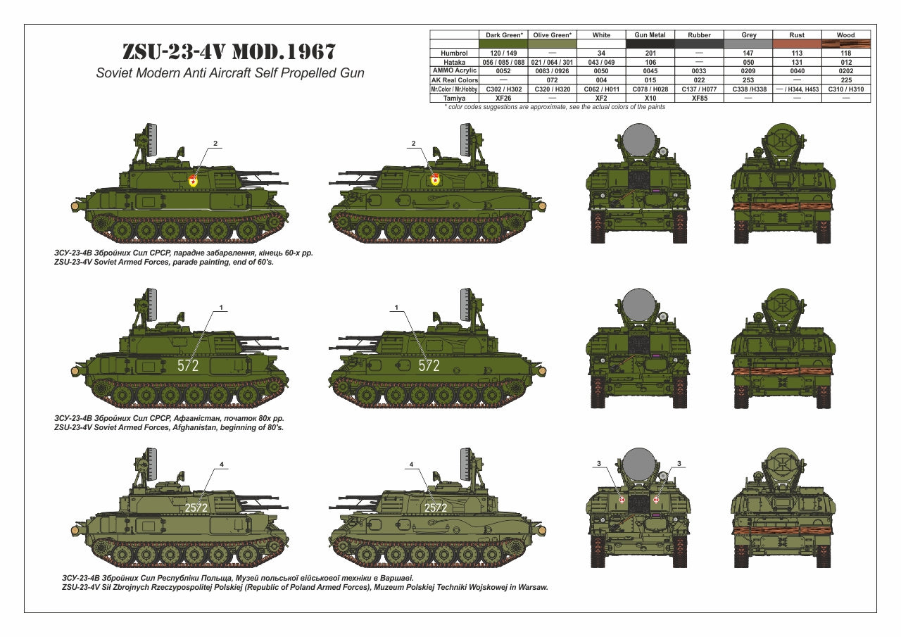 Armory AR72442 1:72 ZSU-23-4V "Shilka" mod.1967, Soviet AA SPG