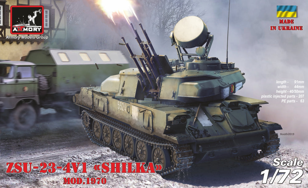 Armory 72443 ZSU-23-4V1 Shilka 1970 Soviet AA SPG 1:72