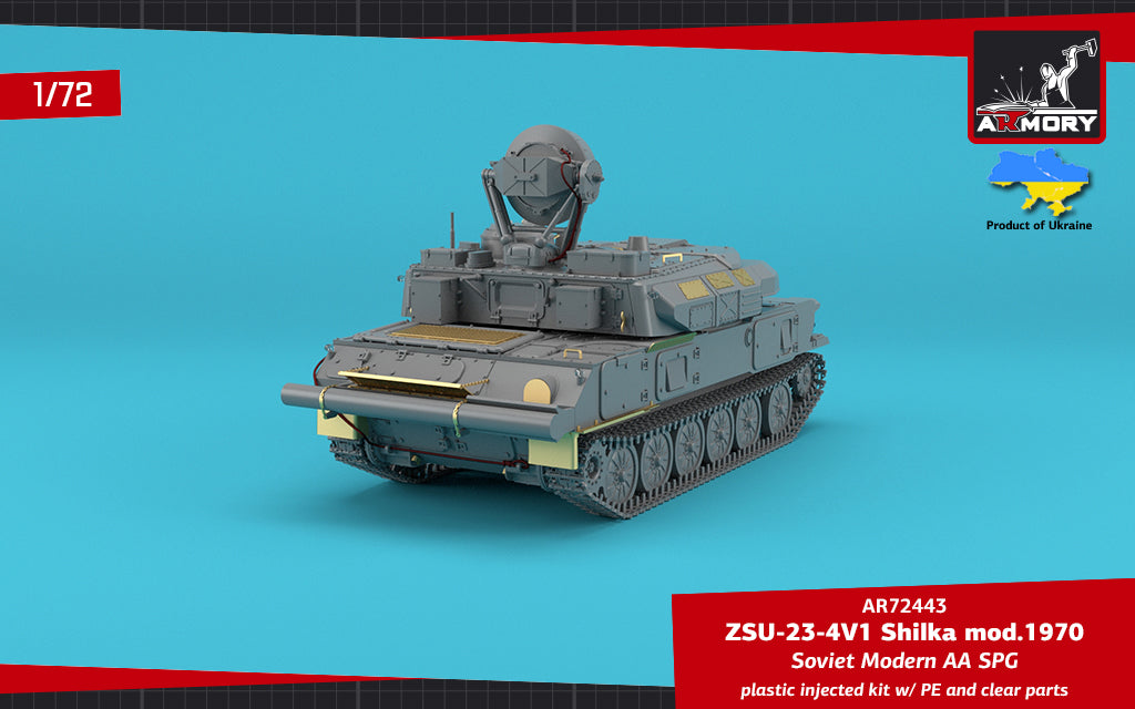 Armory 72443 ZSU-23-4V1 Shilka 1970 Soviet AA SPG 1:72