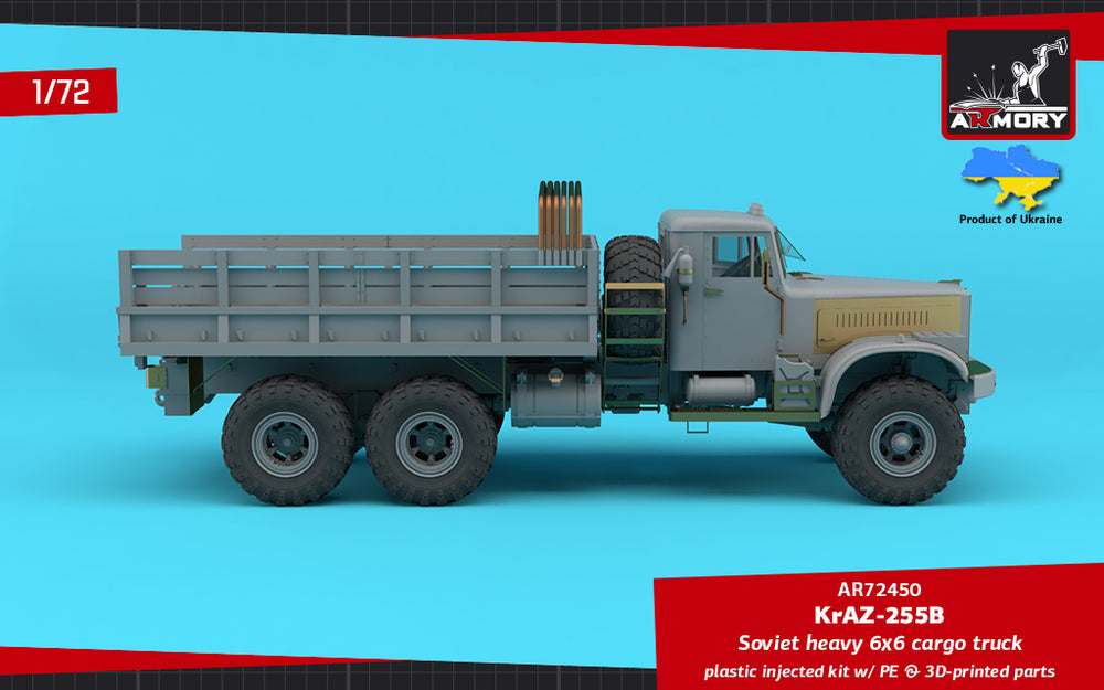 Armory AR72450 1:72 KrAZ-255B Soviet Era Heavy Duty 6x6 cargo truck