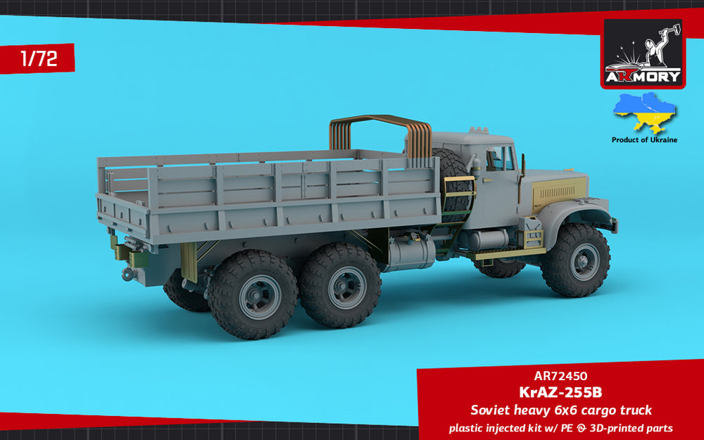 Armory AR72450 1:72 KrAZ-255B Soviet Era Heavy Duty 6x6 cargo truck