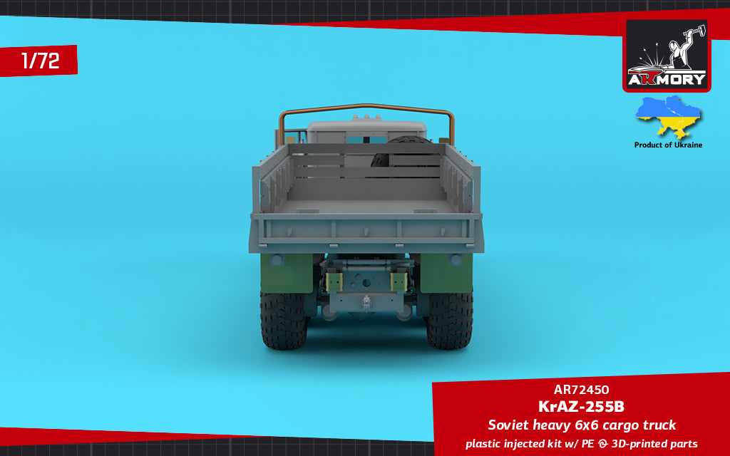 Armory AR72450 1:72 KrAZ-255B Soviet Era Heavy Duty 6x6 cargo truck