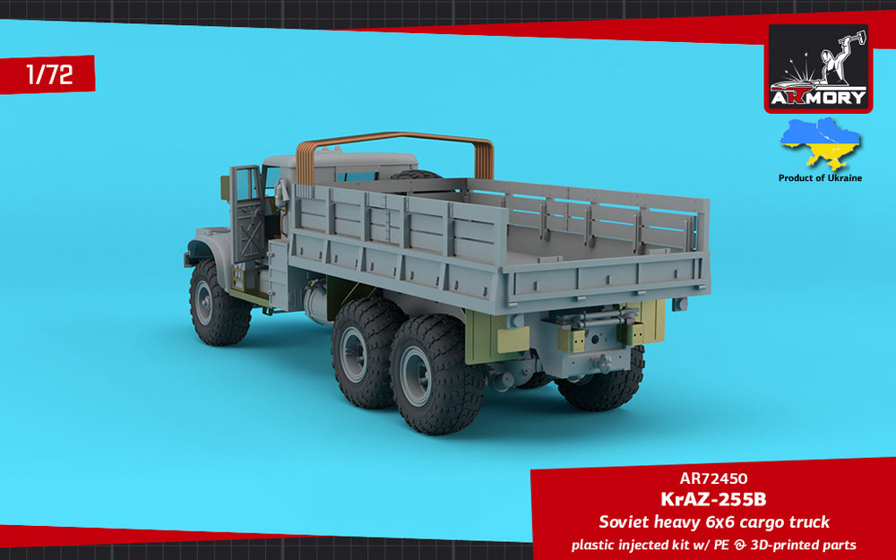 Armory AR72450 1:72 KrAZ-255B Soviet Era Heavy Duty 6x6 cargo truck