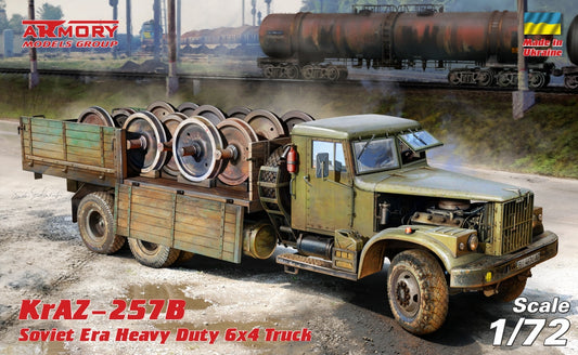 Armory AR72451 1:72 KrAZ-257B Soviet Era Heavy Duty 6x4 cargo truck