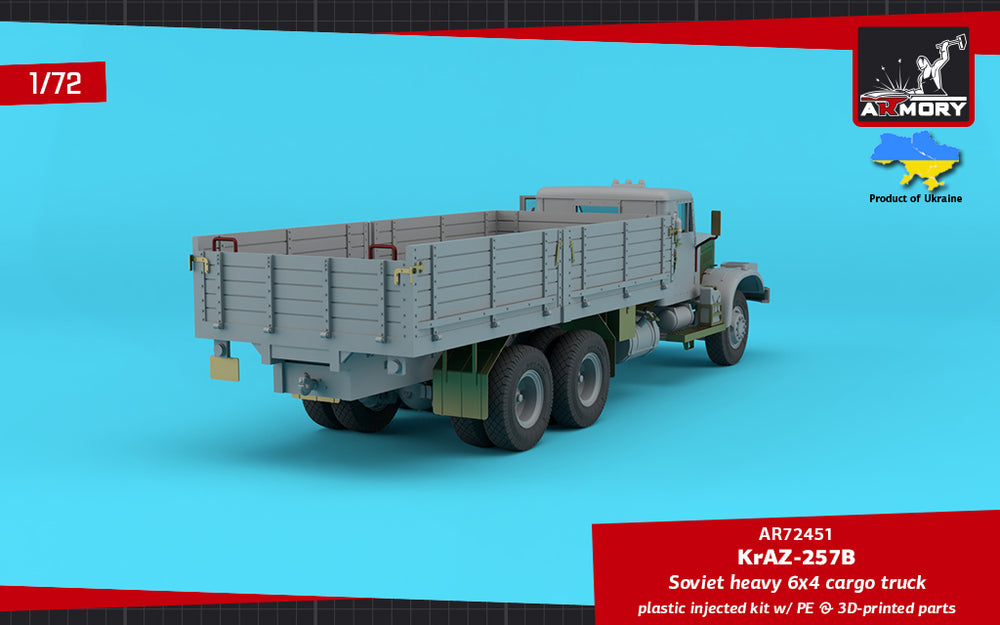 Armory AR72451 1:72 KrAZ-257B Soviet Era Heavy Duty 6x4 cargo truck