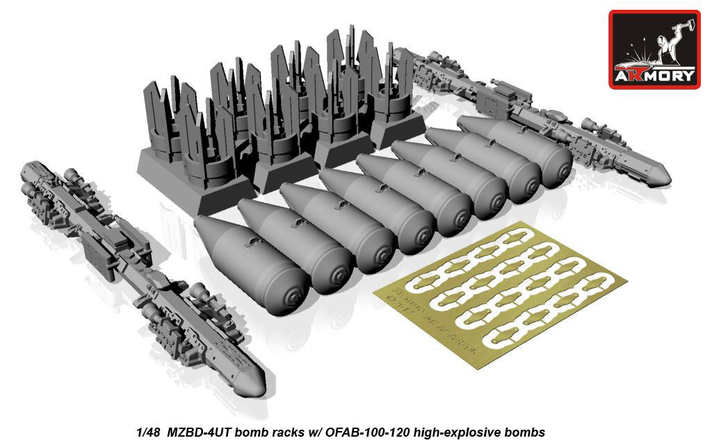 Armory 4810C MZBD-U4T & OFAB-100 Bombs Su-27/25 MiG-21 1:48