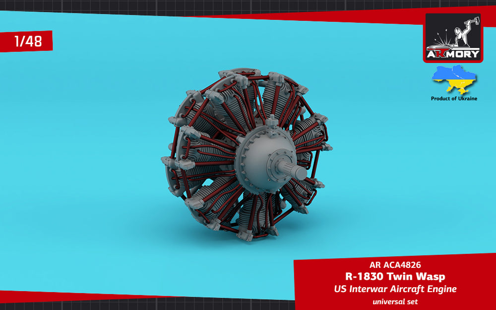 Armory ARACA4826 1:48 R-1830 Twin Wasp aircraft engine