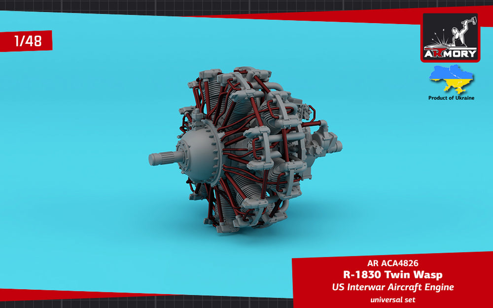 Armory ARACA4826 1:48 R-1830 Twin Wasp aircraft engine