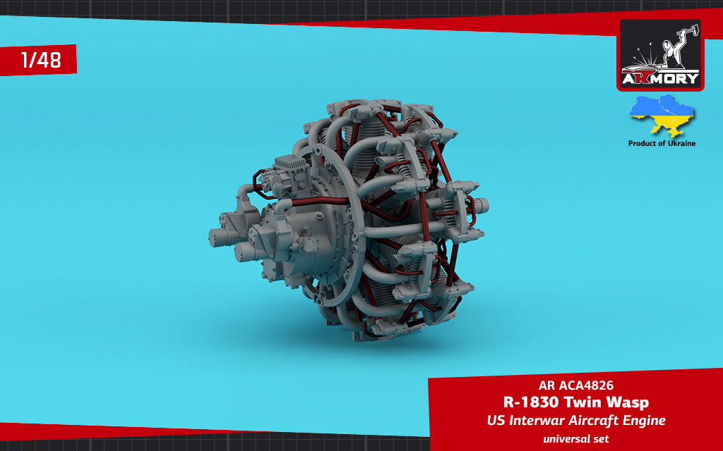 Armory ARACA4826 1:48 R-1830 Twin Wasp aircraft engine