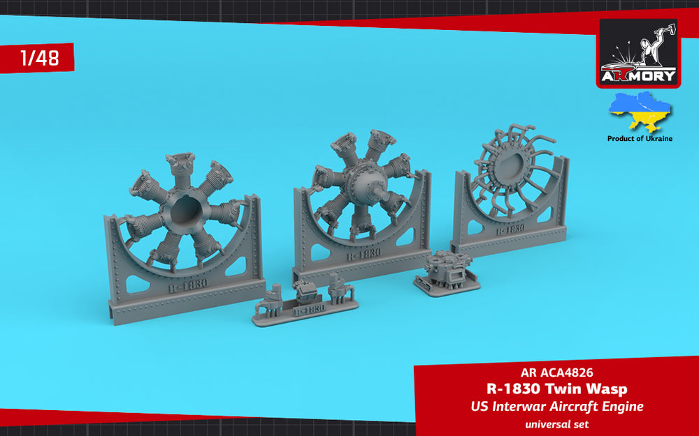 Armory ARACA4826 1:48 R-1830 Twin Wasp aircraft engine