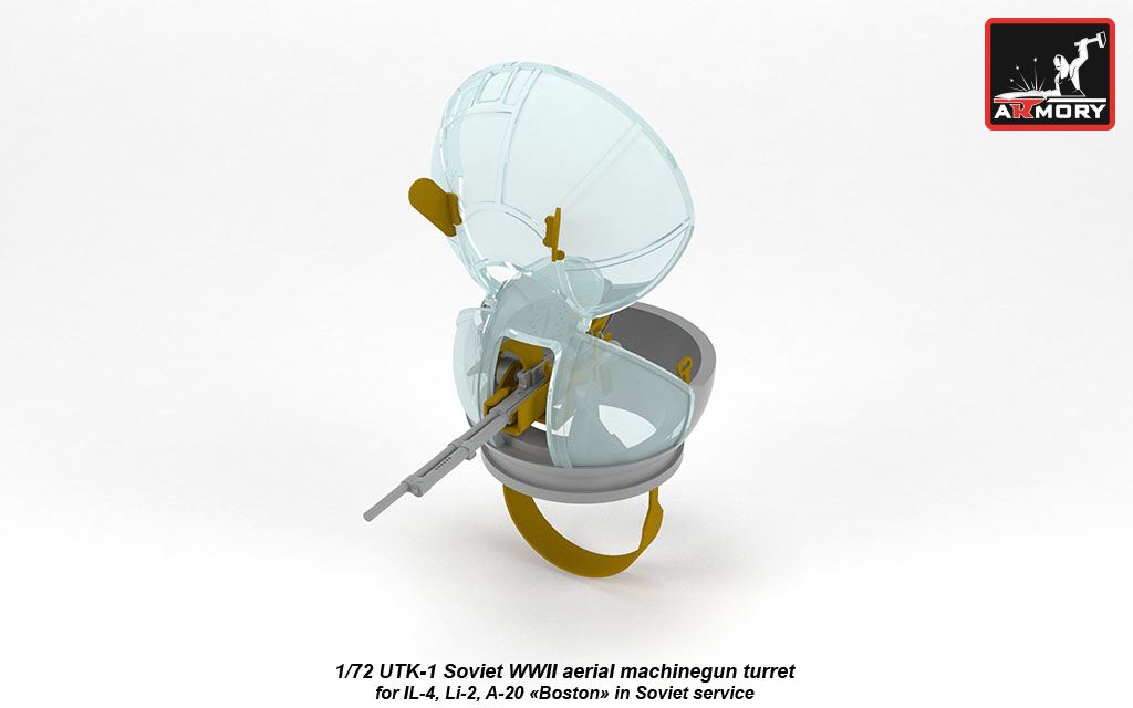 Armory 7272 UTK-1 Soviet MG Turret IL-4/Li-2/A-20 1:72