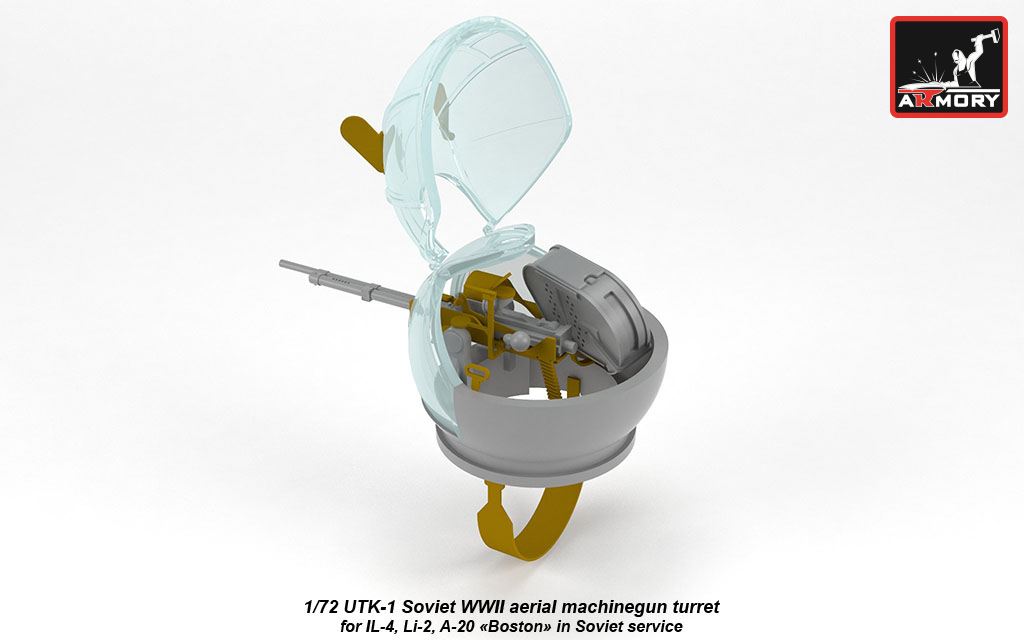 Armory 7272 UTK-1 Soviet MG Turret IL-4/Li-2/A-20 1:72