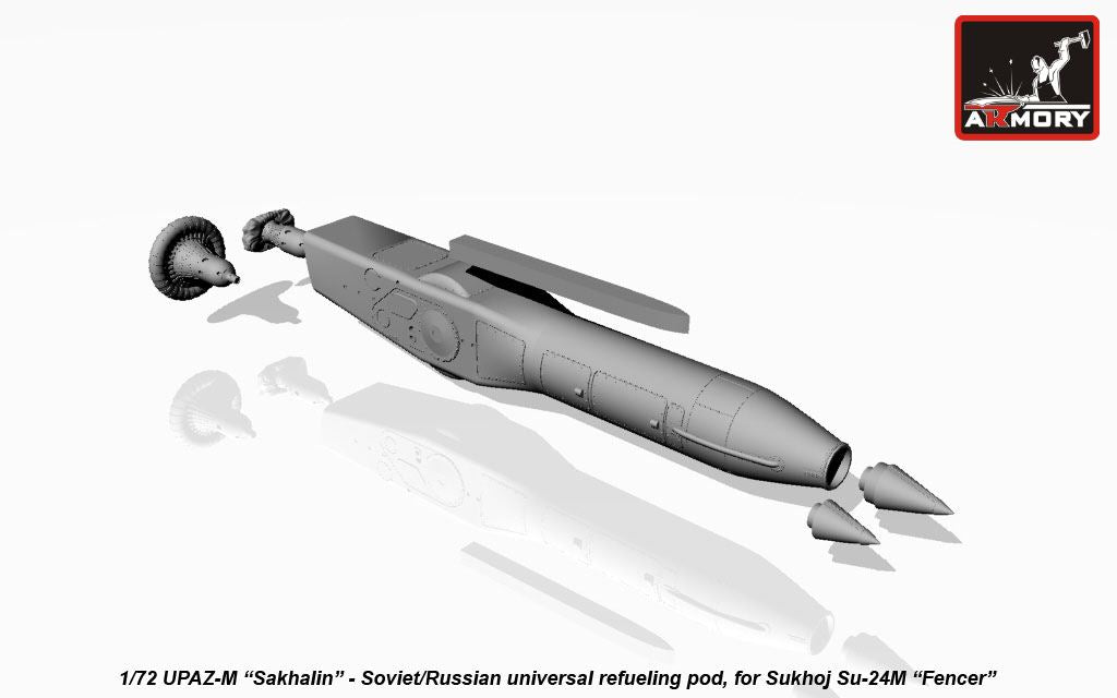 Armory ARACA7276 1:72 UPAZ-M Sakhalin Soviet refueling pod Su-24M